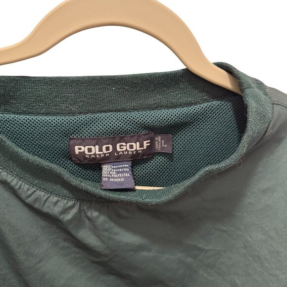 Polo Golf Ralph Lauren Green Pullover Windbreaker Sweatshirt L - Picture 3 of 4
